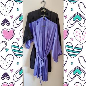 Two VS satin feel robes